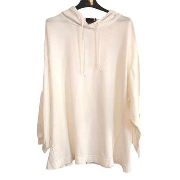 UO Out From Under Lightweight White Long Sleeve Hoodie - Sz S - Picture 1 of 3